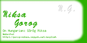 miksa gorog business card